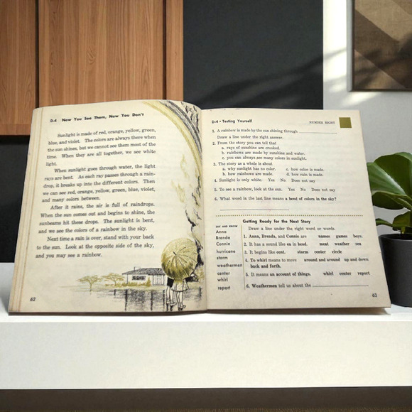 Set of 3 Vintage New Practice Readers Book A, B, & C Illustrated Reading Lessons - Picture 13 of 16